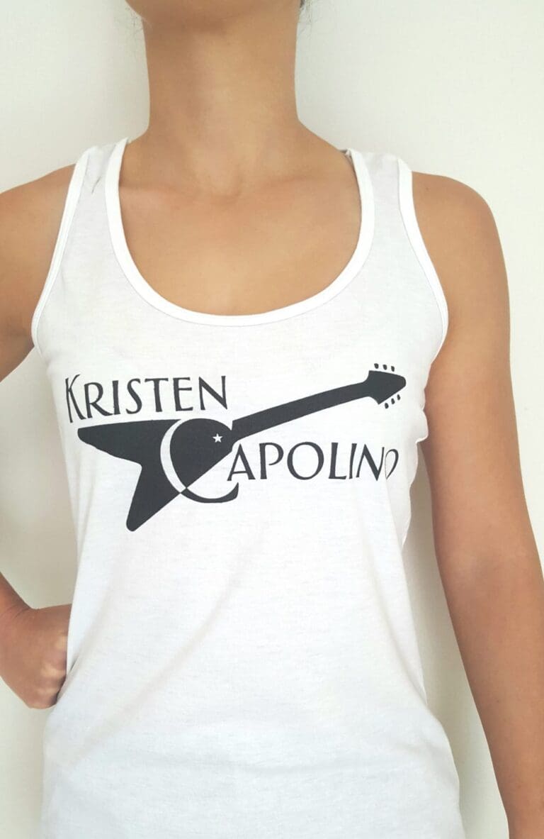 Tank Top-Black on White