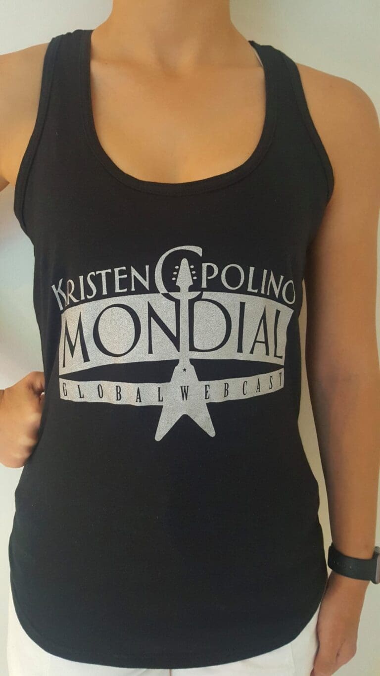 Racerback Tank - Silver on Black